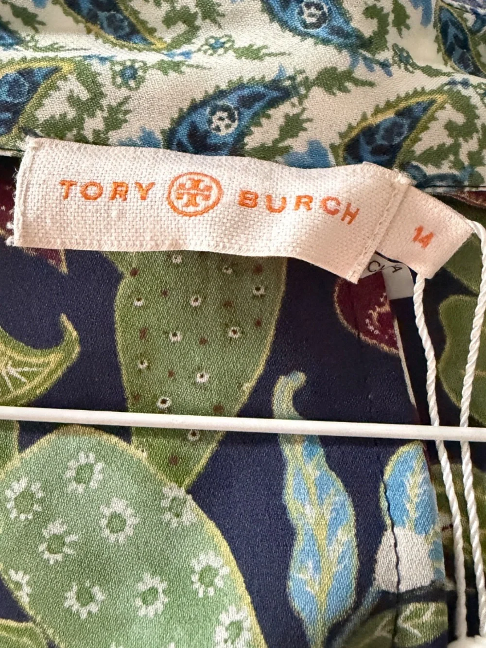NWT TORY BURCH Garden Wisteria Size 14 Floral Silk Dress